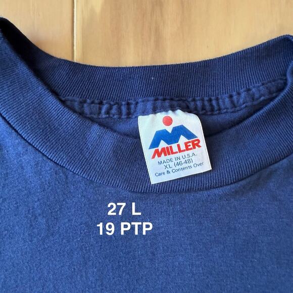 Vintage F**k Off Shirt XL Blue 80s EIICY OSE POLAR OPP Streetwear Punk New York - Picture 5 of 8